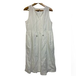 UNIVERSAL THREADS LINEN TANK WHITE MIDI DRESS SIZE S oversized